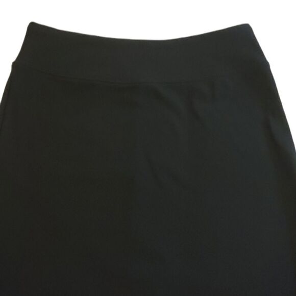 Boston Proper Black Ribbed Stretch Knit Back Slit Mini Skirt Size XS - Picture 5 of 7